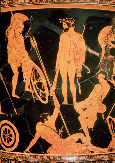 Herakles und griechische Helden (Detail) von Niobid Painter