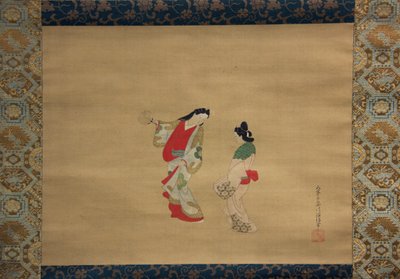 Frau und Begleiterin, 18. Jahrhundert von Nishikawa Sukenobu