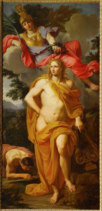 Apollo von Minerva gekrönt von Noël Coypel