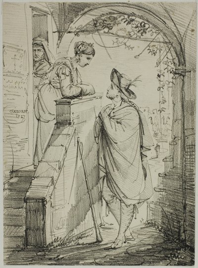 Frau und Mann im Gespräch von Noel Thomas Joseph Clerian