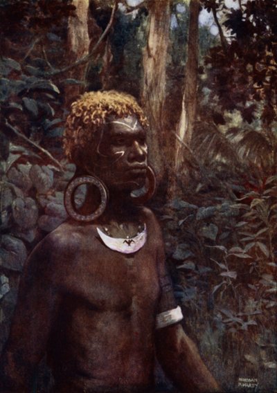Ein Rubiana-Eingeborener, Salomonen von Norman Hardy