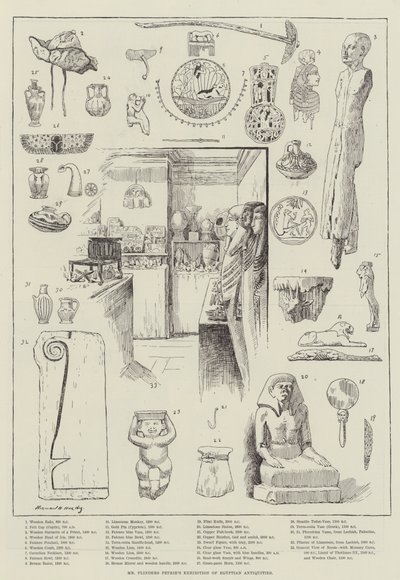 Mr Flinders Petries Ausstellung ägyptischer Antiquitäten von Norman Hardy