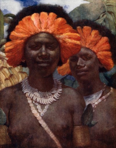 Bereit für den Dubu-Tanz (Farblithografie) von Norman Hardy