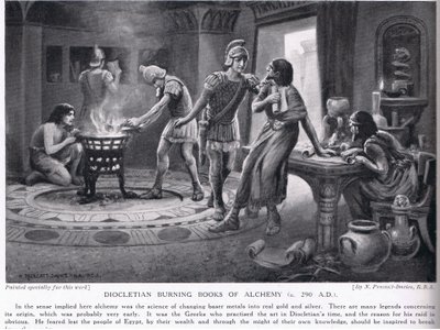 Diokletian verbrennt Bücher der Alchemie, 290 n. Chr. von Norman Prescott Davies