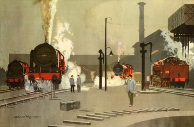 Camden Town Lokschuppen, ca. 1935 von Norman Wilkinson