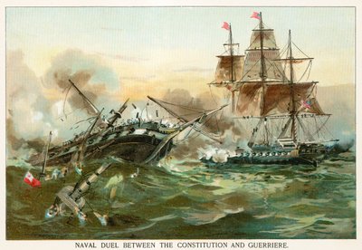 Seeschlacht zwischen der Constitution und der Guerriere von North American