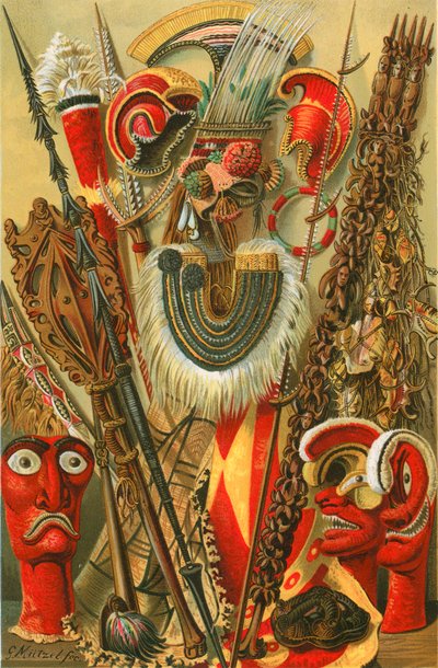 Polynesische Kultur: Waffen und Designs von North American