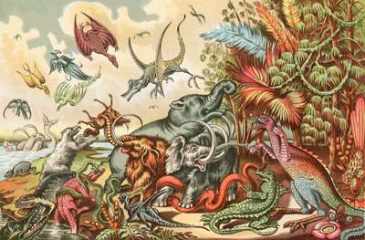 Prähistorische Tiere und Reptilien von North American