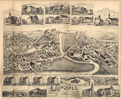 Lonsdale, Rhode Island, 1888 von O.H. Bailey and Co.