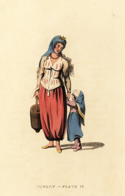 Griechische Frau mit ihrer Tochter, Marmara-Insel von Octavian (after) Dalvimart
