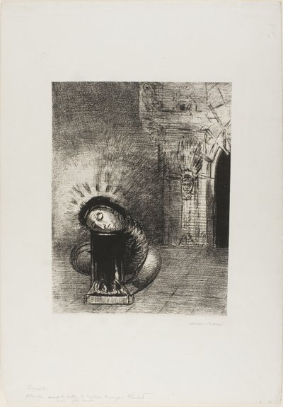 Eine lange Puppe, die Farbe des Blutes, Tafel 2 von 6 von Odilon Redon