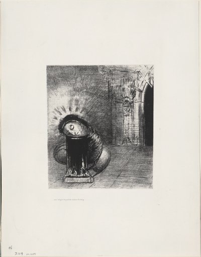 Eine lange Puppe, die Farbe des Blutes, Platte 2 von 6 von Odilon Redon