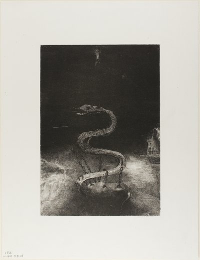 Und band ihn tausend Jahre, Platte 8 von 12 von Odilon Redon