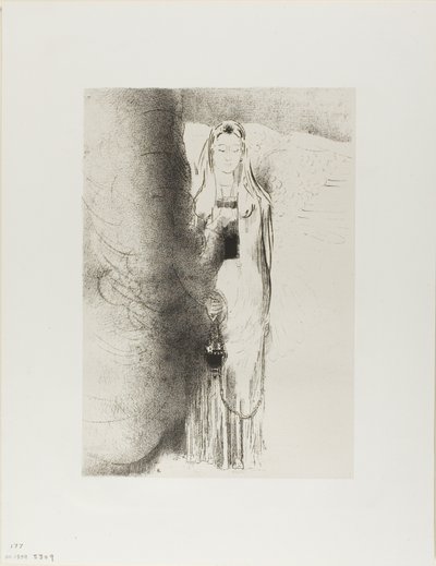 Und der Engel nahm das Räuchergefäß, Platte 4 von 12 von Odilon Redon