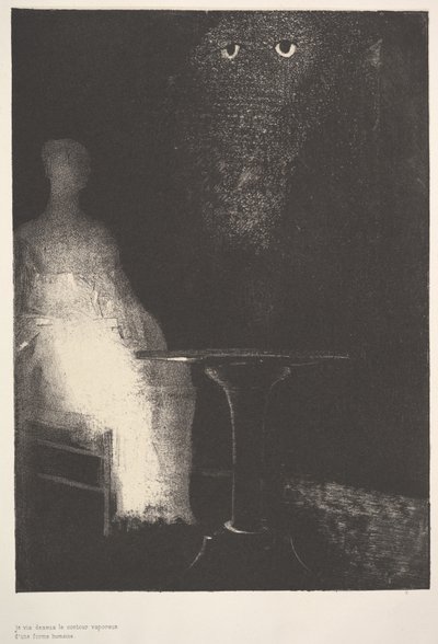 Unten sah ich die dunstigen Konturen einer menschlichen Gestalt von Odilon Redon