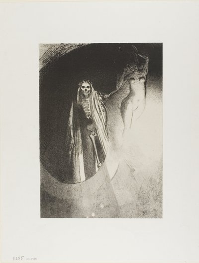 Tod: Ich bin es, der dich ernst macht; Lass uns einander umarmen, Platte 20 von 24 von Odilon Redon