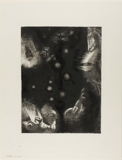 Verschiedene Völker bewohnen die Länder des Ozeans, Tafel 23 von 24 von Odilon Redon