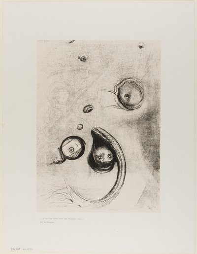 Und dass kopflose Augen wie Weichtiere schwammen, Platte XIII von Tentation de St. Antoine von Odilon Redon