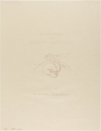 Frontispiz/Titelblatt für die Versuchung des heiligen Antonius von Odilon Redon