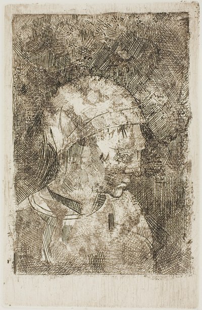 Kopf eines jungen Mädchens von Odilon Redon
