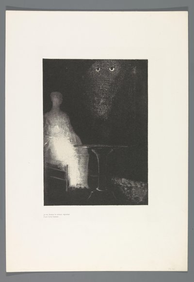 Ich sah die nebelhafte Kontur einer menschlichen Gestalt von Odilon Redon