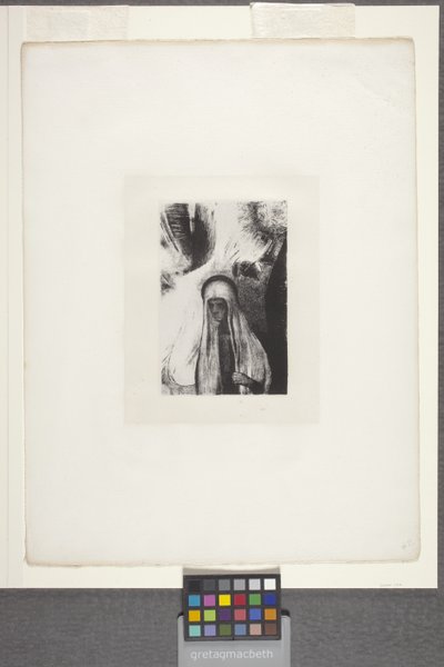 Die Alte: "Was fürchtest du?" von Odilon Redon