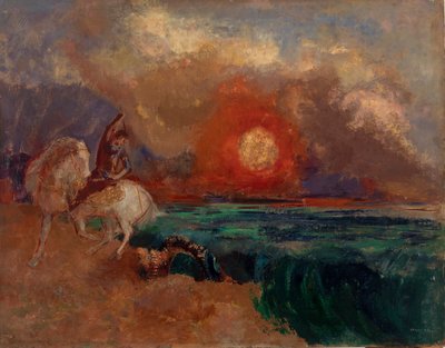 Sankt Georg und der Drache von Odilon Redon