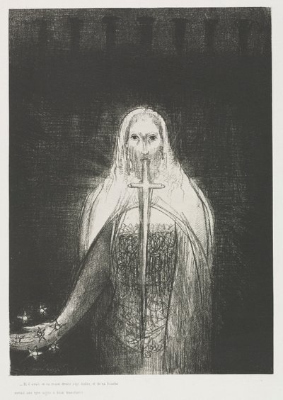 Die Apokalypse des Heiligen Johannes: Und er hatte in seiner rechten Hand sieben Sterne..., 1899 von Odilon Redon