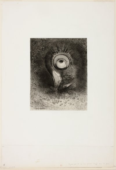 Es gab vielleicht eine erste Vision in der Blume, Tafel 2 von 8 aus "Les Origines" von Odilon Redon