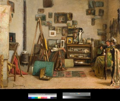 Die Werkstatt Gemälde von Odoardo Borrani (1833-1905) 1885 Private Sammlung von Odoardo Borrani