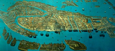 Plan von Venedig von Odoardo Fialetti