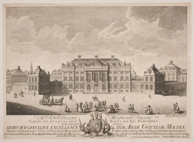 Der Moltkesche Palast am Amalienborg Schlossplatz von Odvardt Helmoldt de Lode