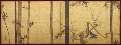 Bambus und Pflaumenbaum von Ogata Korin