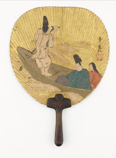 Narihira überquert den Sumida-Fluss, Edo-Periode, spätes 17. - frühes 18. Jahrhundert von Ogata Korin