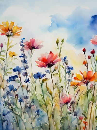 Lebendige Wildblumenwiese von Ohkimiko