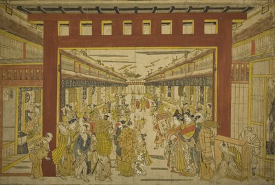 Nakanocho in Yoshiwara von Okumura (attr. to) Masanobu