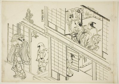 Ein junger Sanemori (Yaro Sanemori), Nr. 10 aus einer Serie von 12 Drucken, die Parodien von Stücken darstellen von Okumura Masanobu
