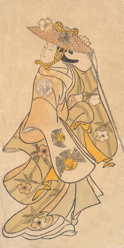 Schauspieler Sanjo Kantaro 1697-1763 als Frau, ca. 1730 von Okumura Toshinobu