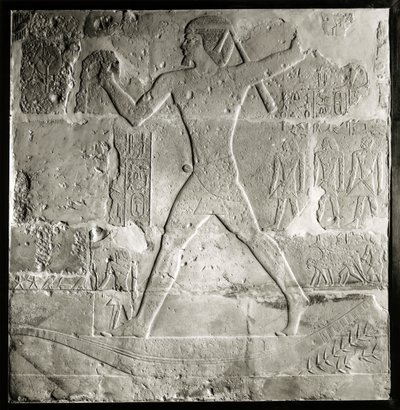 Edelmann auf der Jagd am Nil, 2600-2500 v. Chr. (Kalkstein) von Old Kingdom Egyptian