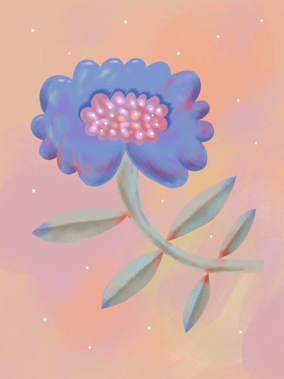 Leuchtende Fantasieblüte von Olga Skomorokhova