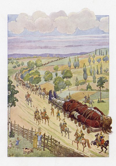 Illustration für Gullivers Reisen von Onfray de Breville Job