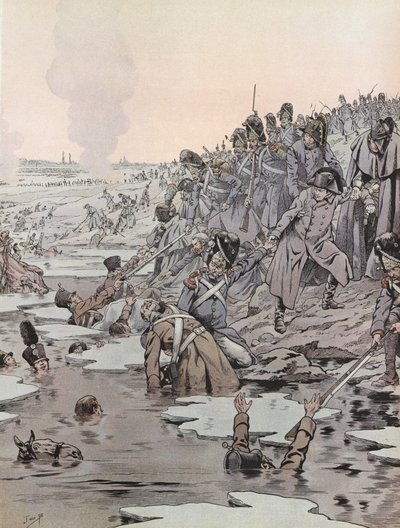 Napoleon in der Schlacht bei Austerlitz von Onfray de Breville Job