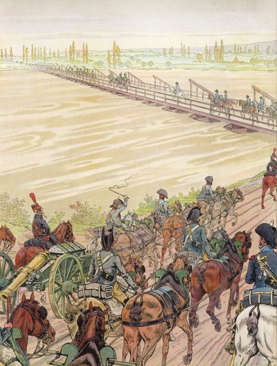 Napoleon überquert den Rhein, 1. Oktober 1805 von Onfray de Breville Job