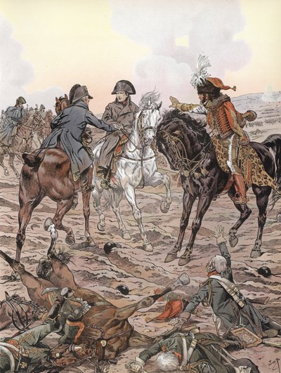 Napoleon während der Schlacht bei Austerlitz von Onfray de Breville Job