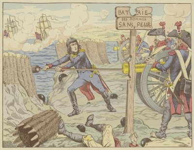Napoleon lädt eine Kanone wie ein gewöhnlicher Soldat bei der Belagerung von Toulon, 1793 von Onfray de Breville Job