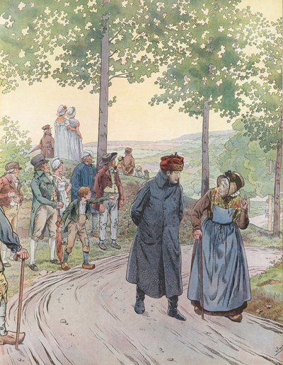 Napoleon spricht mit einer alten Dame von Onfray de Breville Job