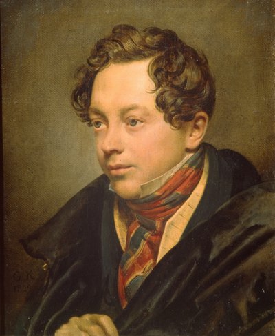 Porträt des Künstlers Pyotr Basin 1794-1881, 1829 von Orest Adamovich Kiprensky