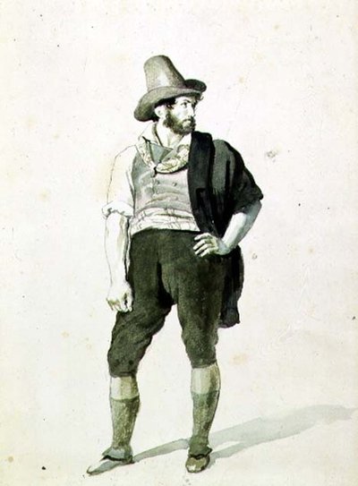 Der junge Italiener, ca. 1834 von Orest Adamovich Kiprensky