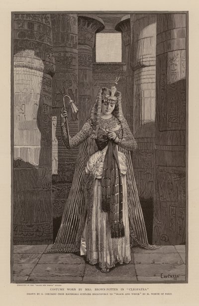 Kostüm getragen von Cora Urquhart Brown-Potter in Cleopatra von Oreste Cortazzo