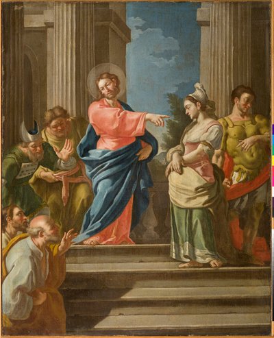 Jesus und die Ehebrecherin, zweite Hälfte des 18. Jahrhunderts von Oronzo Tiso